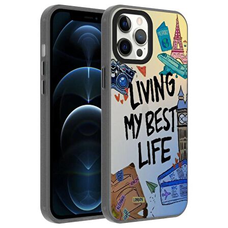 Smcase Apple iPhone 13 Pro Max Kılıf Dragon Serisi Desenli Sert Kapak