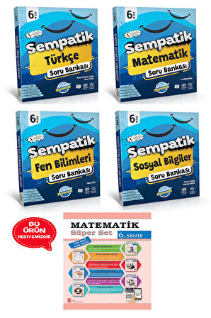 6.Sınıf Maarif Türkçe-Matematik-Fen Bilimleri-Sosyal Bilgiler Sempatik Soru Bankası Seti 2025-2026