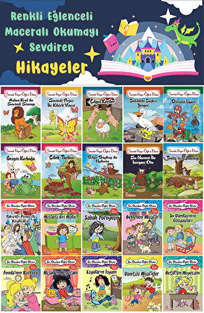 1.Sınıf Renkli Eğlenceli Maceralı Okumayı Sevdiren Hikayeler (20 Kitap)