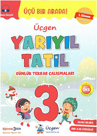 Üçgen 3.Sınıf Yarıyılda Okuyarak Tatil Yapıyorum Seti