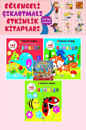 2 Yaş ve Üzeri Şirin Geliştirici Kitaplar Seti (3 Kitap)- 140 Çıkartmalı