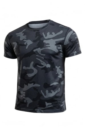 5'li Erkek Nem Emici Hızlı Kuruma Atletik Teknik Kamuflaj Desenli Spor T-shirt Siyah-Bordo-Lacivert-Gri-Füme