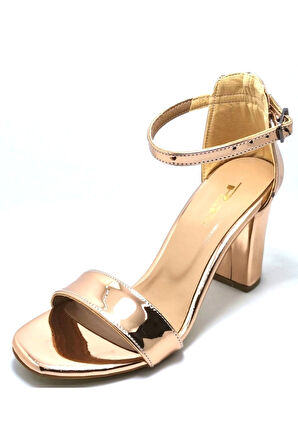 191205 Bakır Rugan Kadın Tek Bant Abiye Ayakkabı