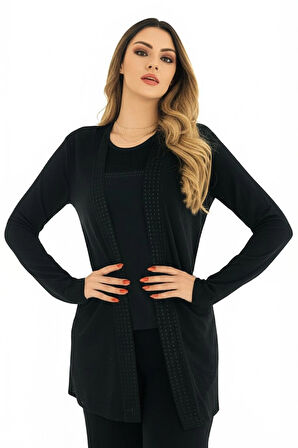 Oppland Kadın Anne Butik Takım İkili  Simli Taş Baskılı Buklet Desenli Likralı Sandy Kumaş