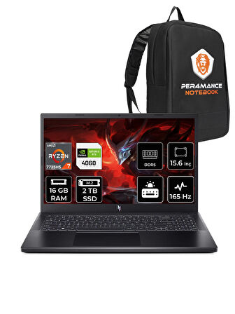 ACER Nitro V15 R7-7735HS 16GB 2TB SSD RTX4060/8GB 15.6'' 165Hz FHD FDOS & PER4 ÇANTA