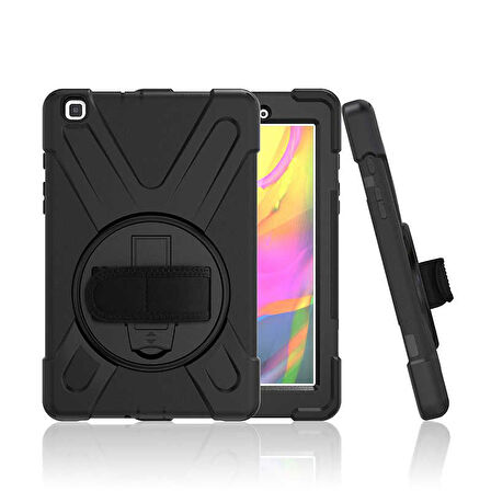 Smcase Samsung Galaxy Tab A8 2019 T290 Kılıf Tablet Tank Koruma Defender Standlı df11  Nano  Kalem