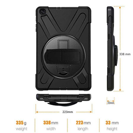 Smcase Apple iPad Pro 10.5 7.Nesil Kılıf Tablet Tank Koruma Defender Standlı df2