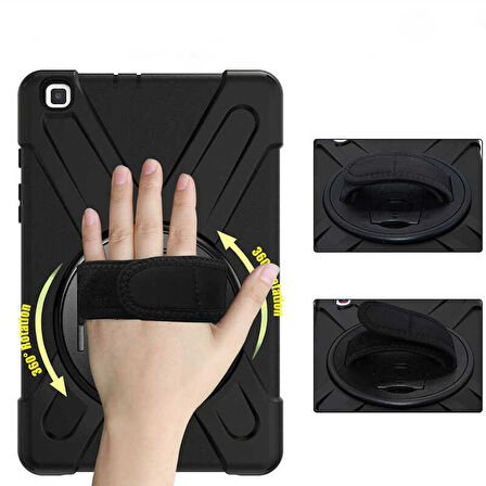 Smcase Samsung Galaxy Tab S6 Lite P610 Kılıf Tablet Tank Koruma Defender Standlı df2