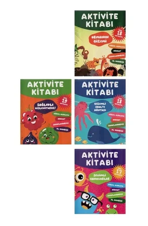 3-6 Yaş Çocuklar İçin Aktivite Kitapları 4 Kitap