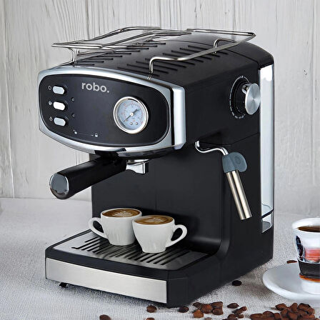 Süt Köpürtücülü Espresso Latte Cappuccino Americano Kahve Makinesi 1.5 Litre