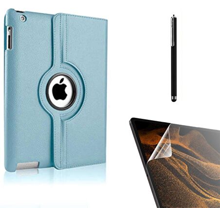 Smcase Apple iPad Mini 4 Kılıf 360 Dönebilen Koruma Kapaklı Standlı dn11  Nano  Kalem