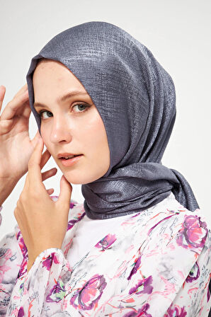 SakaFashion HASIR DESENLİ JAKARLI ŞAL -  GRİ