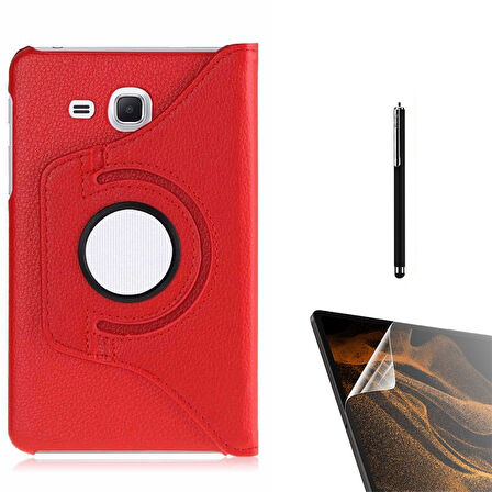 Smcase Samsung Galaxy Tab 4 T280 Kılıf 360 Dönebilen Koruma Kapaklı Standlı dn22  Nano  Kalem