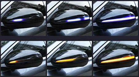 Mercedes Uyumlu  Dinamik Led Ayna Sinyali Mavi Selamlama (W205-W213-W222-X253-W447 Uyumlu )