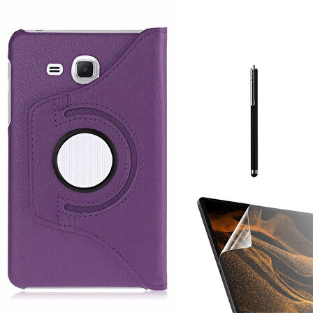 Smcase Samsung Galaxy Tab 4 T280 Kılıf 360 Dönebilen Koruma Kapaklı Standlı dn22  Nano  Kalem