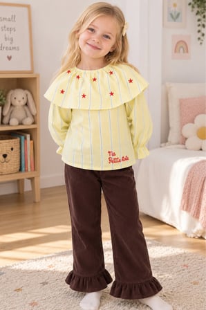 Kız Çocuk Takım Gömlek ve Pantolon 1-5 Yaş