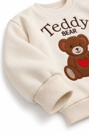 Çocuk Sweatshirt Uzun Kollu 3 İp Şardonlu