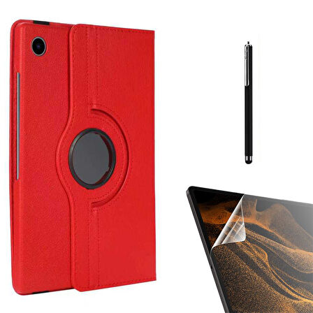 Smcase Samsung Galaxy Tab A8 10.5 SM X200 2021 Kılıf 360 Dönebilen Koruma Kapaklı Standlı dn22  Nano  Kalem