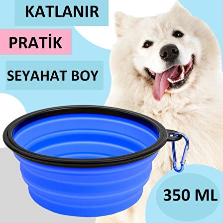 Mama Kabı Kedi Köpek Evcil Hayvan Su Kabı Katlanabilir Kap Pratik Seyahat Boy Taşınabilir 