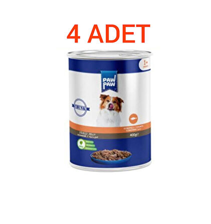 PAW PAW SOMONLU KÖPEK KONSERVESİ 400GR.X4ADET
