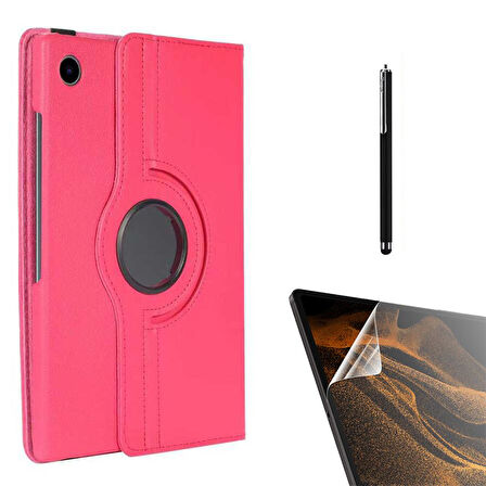 Smcase Samsung Galaxy Tab A8 10.5 SM X200 2021 Kılıf 360 Dönebilen Koruma Kapaklı Standlı dn22  Nano  Kalem