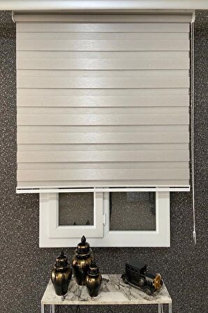 Kidmex Ithal Bambu Krem Alüminyum Kasa Zebra Perde Eteksiz