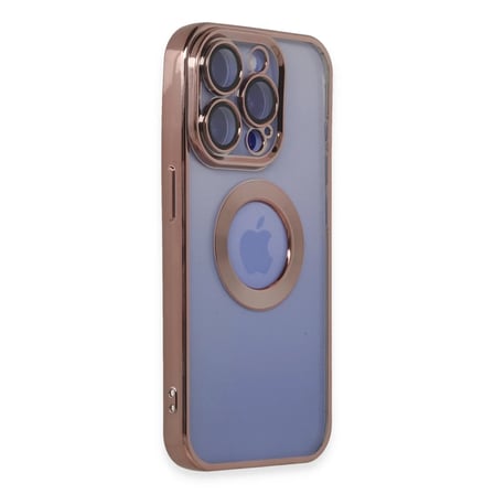 Apple iPhone 15 Pro Max Kılıf Slot Silikon - Rose Gold