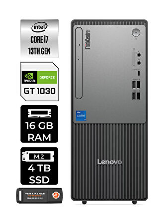 Lenovo ThinkCentre Neo 50T G5 i7 13700 16GB 4TB SSD GT1030/4GB W11H Masaüstü Bilgisayar &PER4 USB