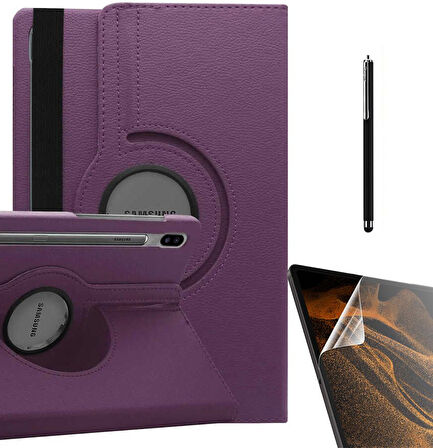 Smcase Samsung Galaxy Tab S7 Fe T736 Kılıf 360 Dönebilen Koruma Kapaklı Standlı dn22  Nano  Kalem