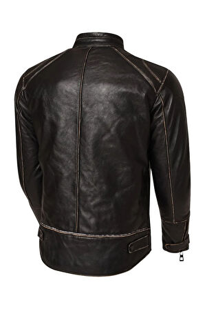 Erkek Vintage Deri Mont