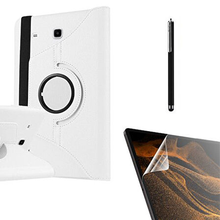 Smcase Samsung Galaxy Tab E T560 9.6 Kılıf 360 Dönebilen Koruma Kapaklı Standlı dn22  Nano  Kalem