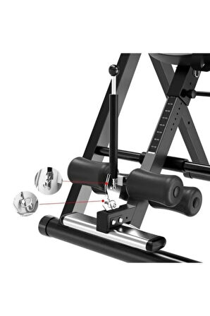 Ters Duruş Sehpası, İnversiyon Terapi Aleti, Baş Aşağı Duruş Egzersiz Standı Inversion Therapy Siyah