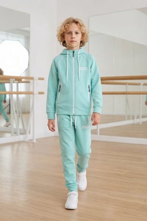 Erkek Çocuk Scuba Atheletic Reglan Kol Kapüşonlu Dalgıç Kumaş Eşofman Takımı ESF7028