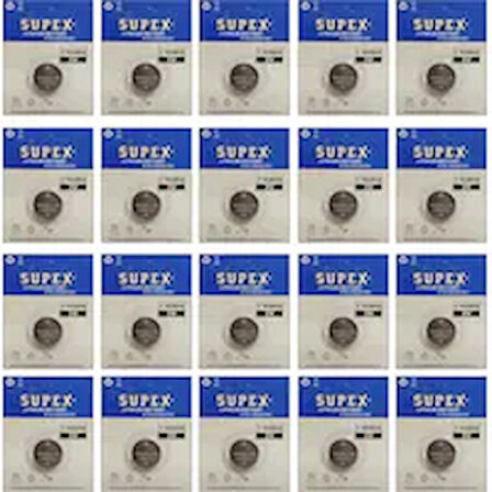 Supex Extra Long Battery CR2032 3V Lityum Düğme Pil 20'li