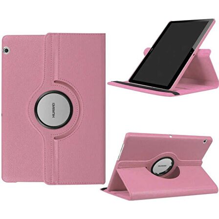 Smcase Huawei T3 10 inç Kılıf 360 Dönebilen Koruma Kapaklı Standlı dn2