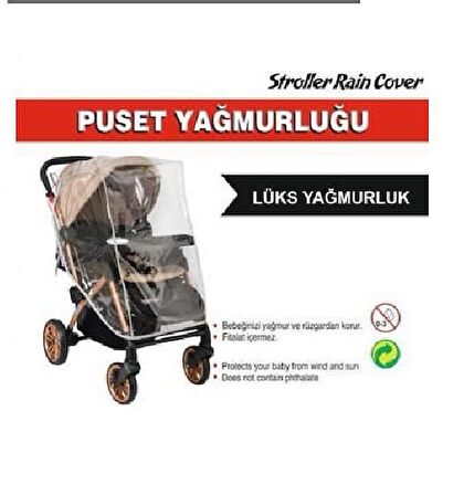 BabyDoor Lüks Bebek Arabası -Puset Yağmurluğu -Stoller Rain Cover