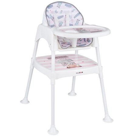 Babydoor Çok Amaçlı Mama Sandalyesi Pembe 
