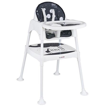 BabyDoor & Mama Star Çalışma Masalı Pedli Mama Sandalyesi 3 in 1