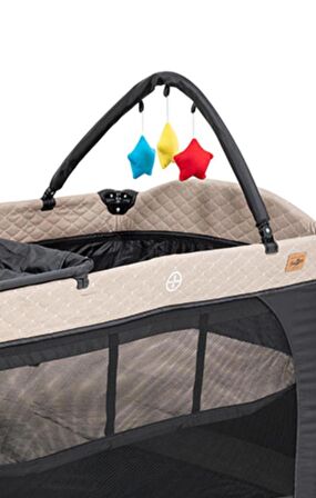 Baby2go 2350 Madrid 70X110cm Oyun Parkı yatak Hediyeli Bej