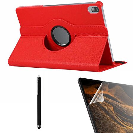 Smcase Lenovo M10 TB-X605F Kılıf 360 Dönebilen Koruma Kapaklı Standlı dn22  Nano  Kalem