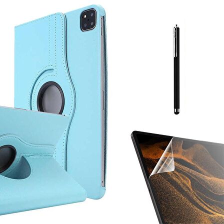 Smcase Apple iPad Pro 12.9 2020 4.Nesil Kılıf 360 Dönebilen Koruma Kapaklı Standlı dn33  Nano  Kalem