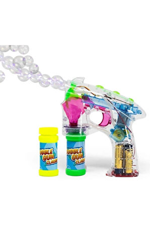Flash Bubble Gun Pilli Sesli Işıklı Müzikli Köpük Atan Tabanca