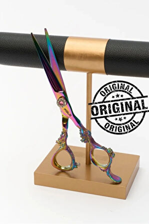 Rainbow XLQ502A Profesyonel Düz Makas 17 cm Paslanmaz Çelik İşlemeli Tasarım