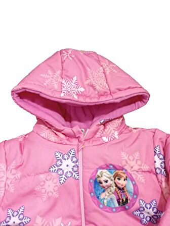 uğurböceğiçocuk Crispy Frozen Baskılı Kız Çocuk  Şişme Mont 23400