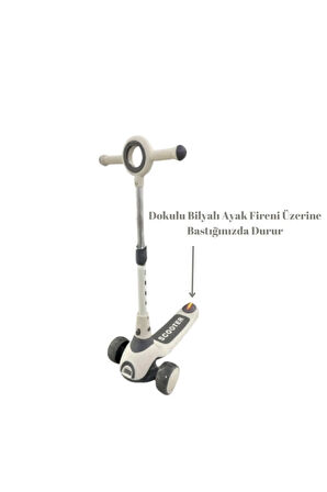 Toys Sesli Işıklı 3 Teker Kademeli Yükseklik Ayarlı Scooter
