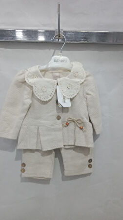 uğurböceğiçocuk Dantel Yaka Bebek Takım 7265