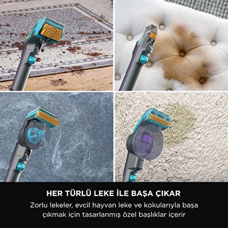 Shark StainStriker HairPro - Pet Başlıklı, Koltuk Yıkama ve Leke Çıkarma Makinesi