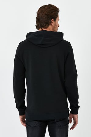 Erkek Sweat Baskılı Kapuşonlu Antrasit