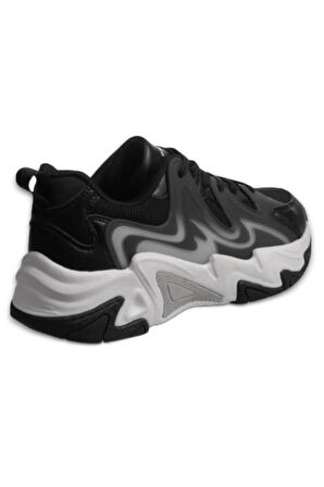 Mp 241-1673 Siyah Kadın Bağcıklı Yürüyüş Ayakkabısı