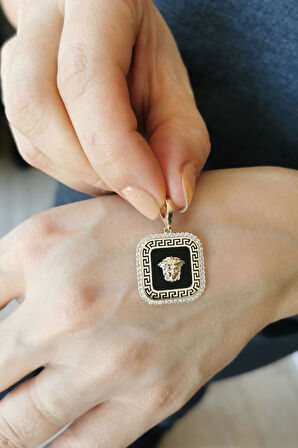 Kare Model Unisex Altın Kolye Ucu